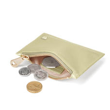 Small Essential Flat Pouch in Gold Saffiano