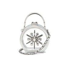 Micro Hat Box in Transparent Acrylic with Silver Stars