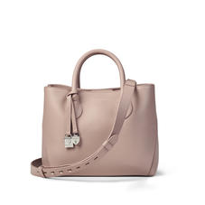 Midi London Tote in Soft Taupe Pebble