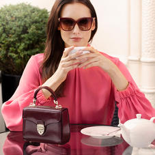 Mini Mayfair Bag in Midnight Blue Silk Lizard
