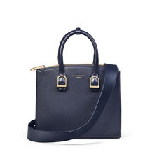 Midi Madison Tote in Navy Pebble