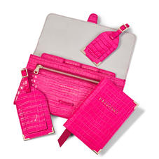 Classic Travel Collection in Penelope Pink Small Croc