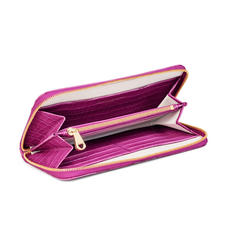 Continental Purse in Deep Shine Hibiscus Small Croc