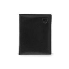 ID & Travel Card Case in Smooth Black & Cobalt Suede