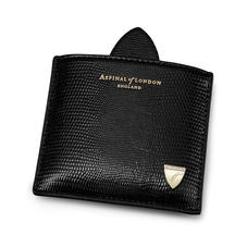 Compact Mirror in Black Silk Lizard