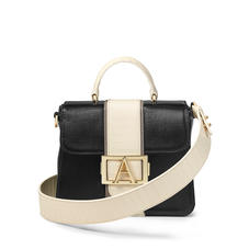 Annabelle Bag in Black Silk Lizard & Multi Trim