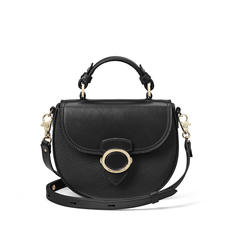 Saddle Bag in Black Pebble