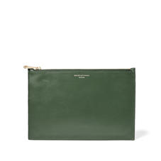 Large Essential Flat Pouch in Smooth Sage