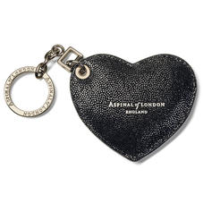 Heart Key Ring in Black Galaxy