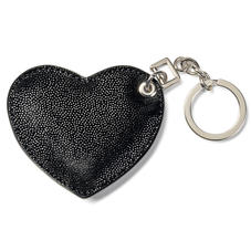 Heart Key Ring in Black Galaxy