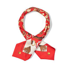 Aspinal Signature Shield Neck Bow in Red