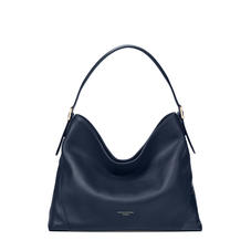 Aspinal Hobo in Navy Pebble