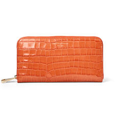 Continental Purse in Deep Shine Marmalade Small Croc