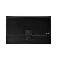 Travel Wallet with Removable Inserts in Black Saffiano