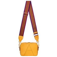 Webbing Bag Strap in Orange, Purple & Camel Stripes