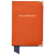 Passport Cover in Marmalade Pebble