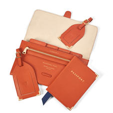 Travel Collection with Removable Inserts in Marmalade Pebble