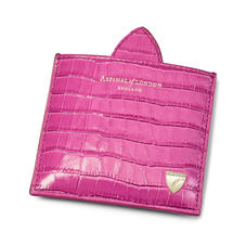 Compact Mirror in Deep Shine Hibiscus Small Croc