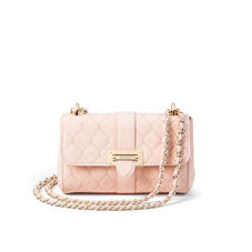 Micro Lottie Bag in Shell Pink Quilted Kaviar