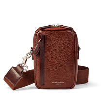Reporter North South Bag in Tobacco Pebble