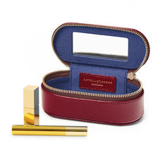 Handbag Tidy All in Bordeaux Silk Lizard