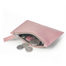 Small Essential Flat Pouch in Smooth Peony