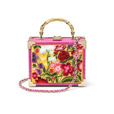 The Trunk in Embroidered Wildflowers & Hibiscus Small Croc