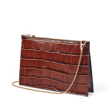 Soho Bag in Deep Shine Brown Soft Croc