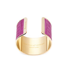 Cleopatra Cuff Bracelet in Deep Shine Hibiscus Small Croc