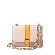 Lottie Bag in Pink, Soft Taupe & Mandarin Pebble
