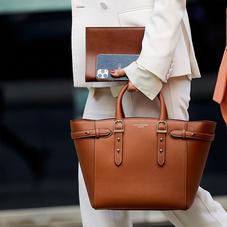 Midi Marylebone Tote in Smooth Tan