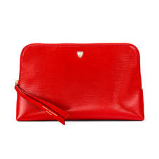 Large Essential Cosmetic Case in Scarlet Silk Lizard