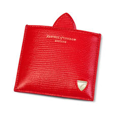 Compact Mirror in Scarlet Silk Lizard