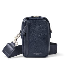 Reporter North South Bag in Navy Pebble