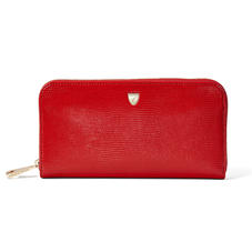Continental Purse in Scarlet Silk Lizard