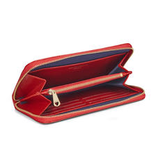 Continental Purse in Scarlet Silk Lizard