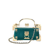 Trinket Pouch in Aqua Velvet