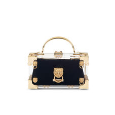 Trinket Box Internal Pouch in Black Velvet