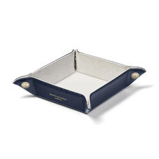 Mini Tidy Tray in Midnight Blue Lizard & Cream Suede