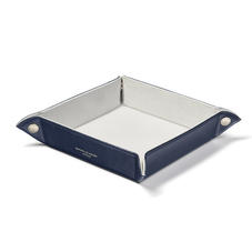 Medium Tidy Tray in Midnight Blue Silk Lizard