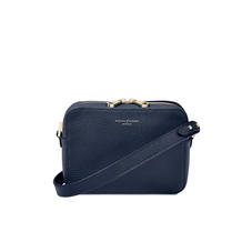 Camera Bag in Navy Pebble