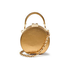 Micro Hat Box in Zoloto Metallic