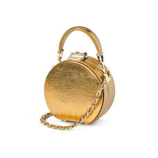 Micro Hat Box in Zoloto Metallic