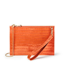 Soho Bag in Deep Shine Marmalade Small Croc