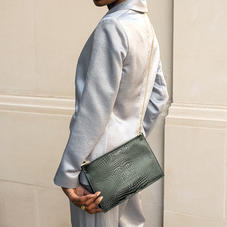 Soho Bag in Evergreen Patent Croc