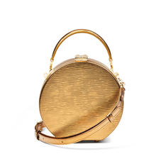 Hat Box in Zoloto Metallic