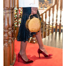 Hat Box in Zoloto Metallic