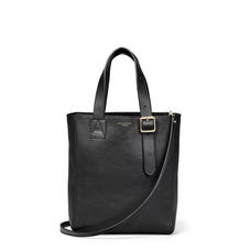 Small Editor’s ‘A’ Tote in Black Pebble