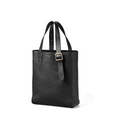 Small Editor’s ‘A’ Tote in Black Pebble
