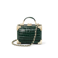 Micro Trunk in Evergreen Patent Croc